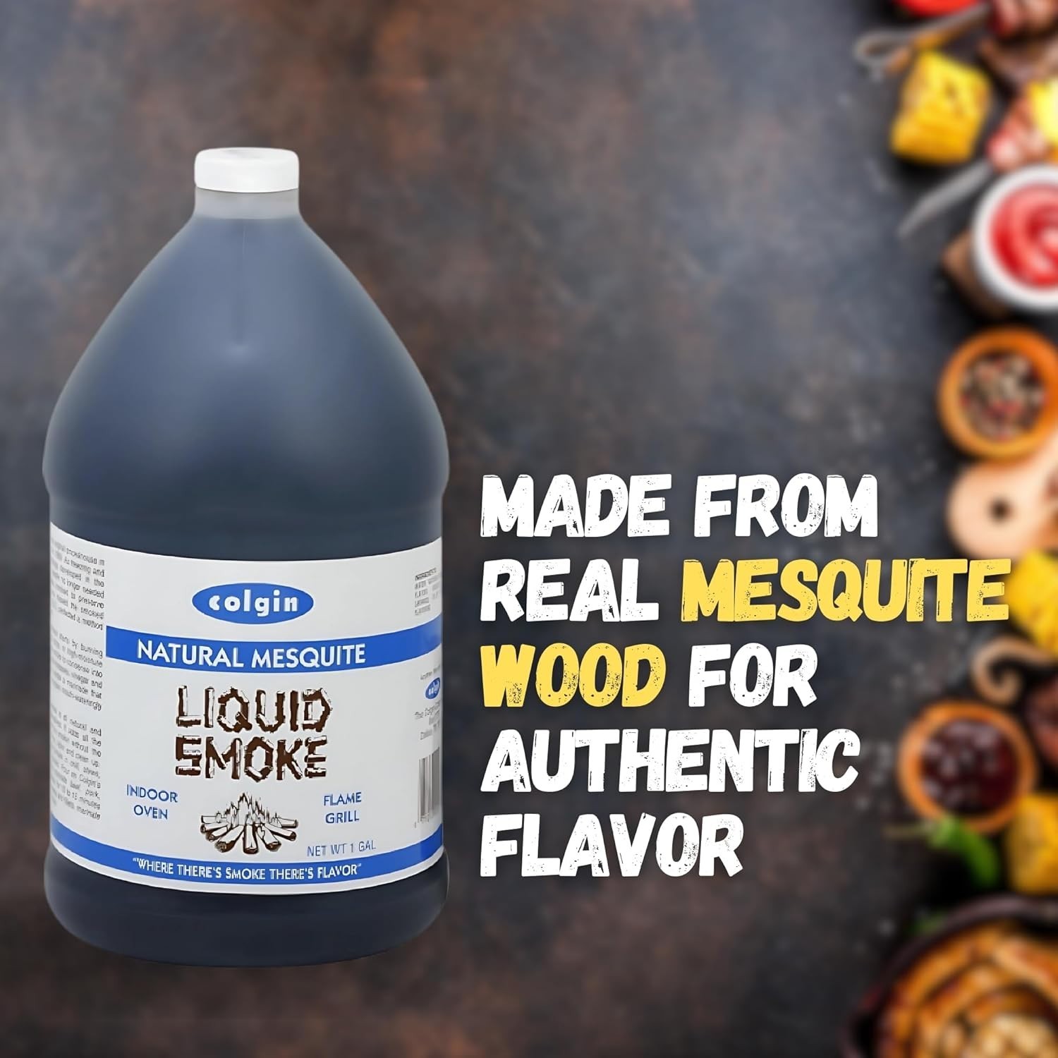 Colgin Liquid Smoke Mesquite 128 Fl Oz Gluten Free BBQ Flavor Enhancer