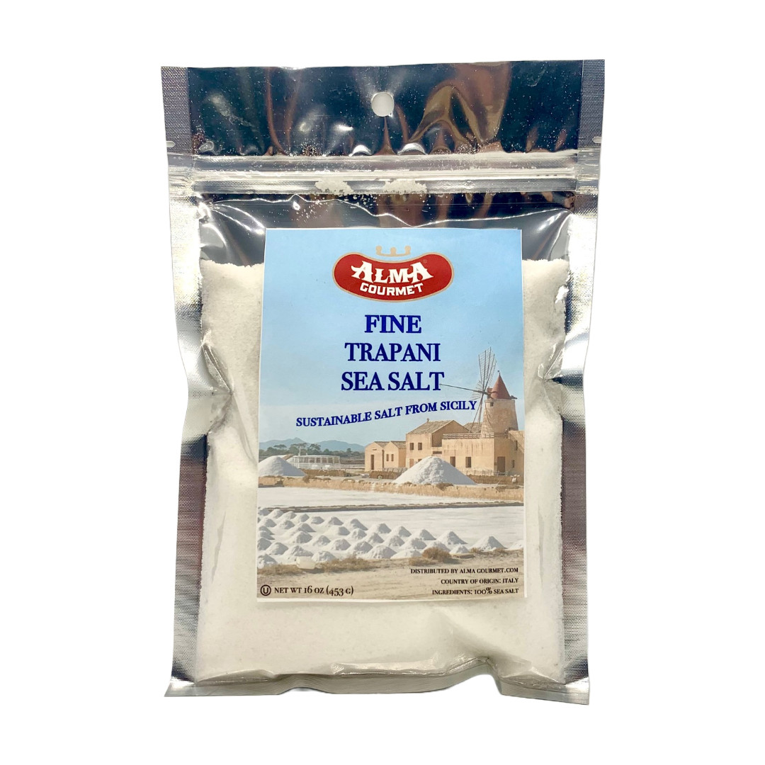Alma Gourmet Trapani Fine Sea Salt 1lb – Natural Hand-Harvested Sicilian Salt