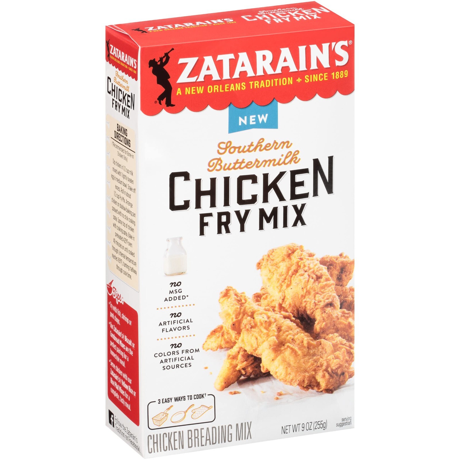 Zatarain’s Southern Buttermilk Chicken Fry Mix, 9 oz (Pack of 8)