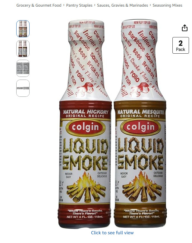 Bundle – 2 Items: Colgin Gourmet Liquid Smoke – Natural Mesquite and Natural Hic