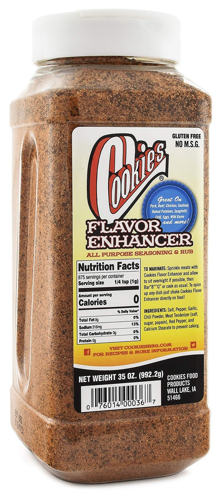 Cookies Food Products Cookies Flavor Enhancer and All Purpose Seasoning, 35 oz
