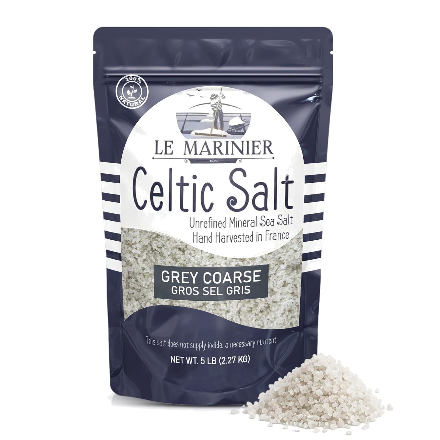 Organic Grey Coarse Celtic Salt – 5lb French Sea Salt