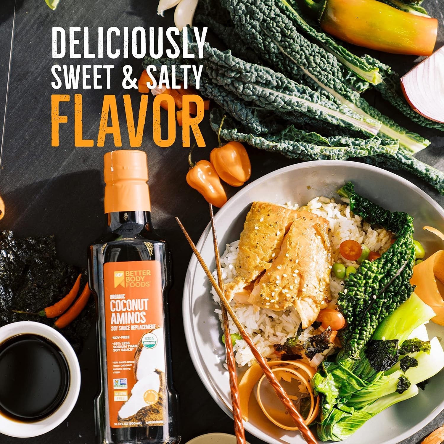 Pack of 2 Organic Coconut Aminos – All-Purpose Soy Sauce Alternative, No Gluten