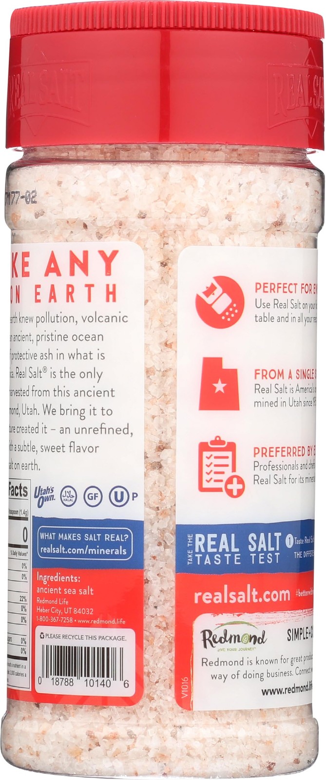 Real Sea Salt – Natural Unrefined Gluten Free Kosher, 10 Ounce Shaker