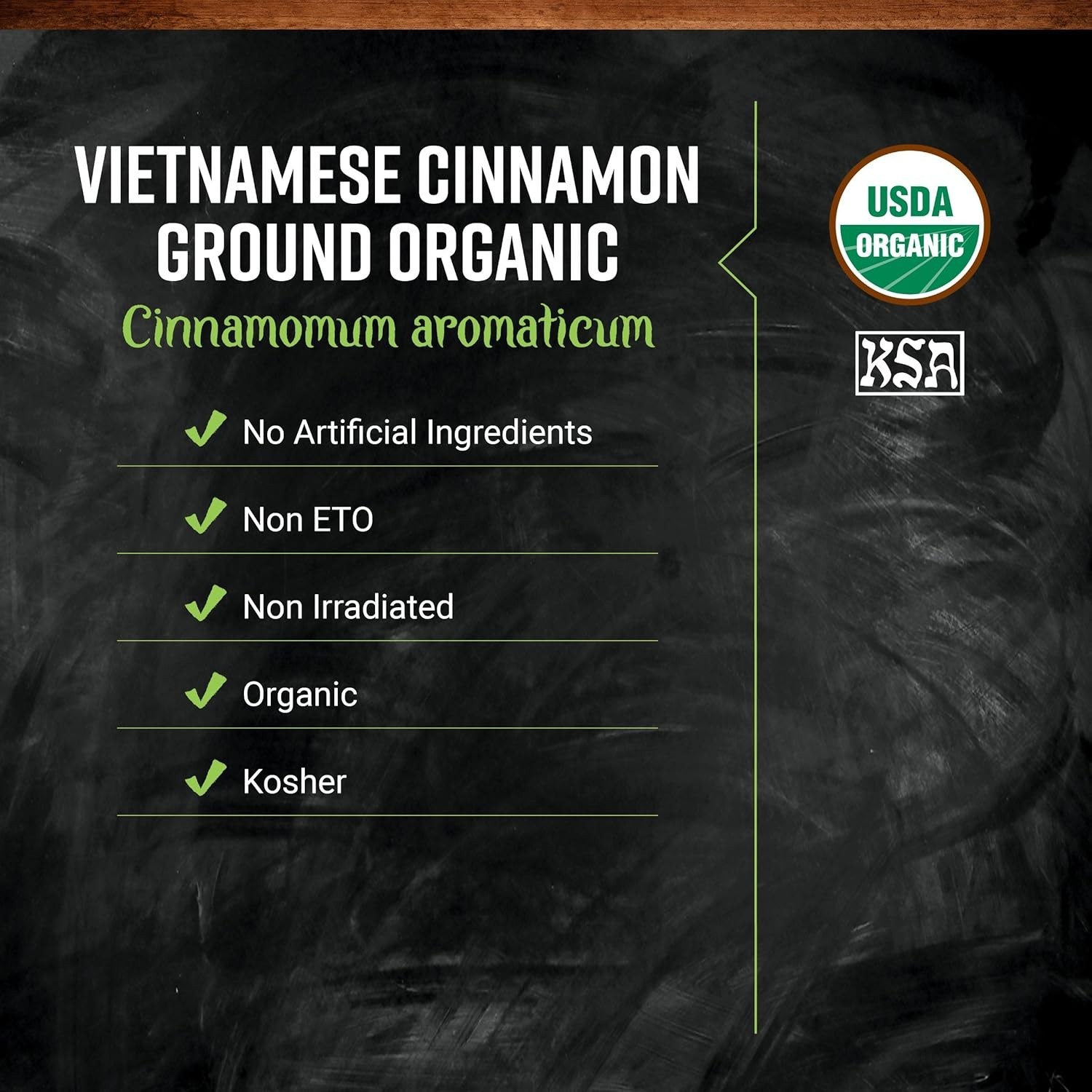 Organic Ground Vietnamese Cinnamon, Kosher, 16oz