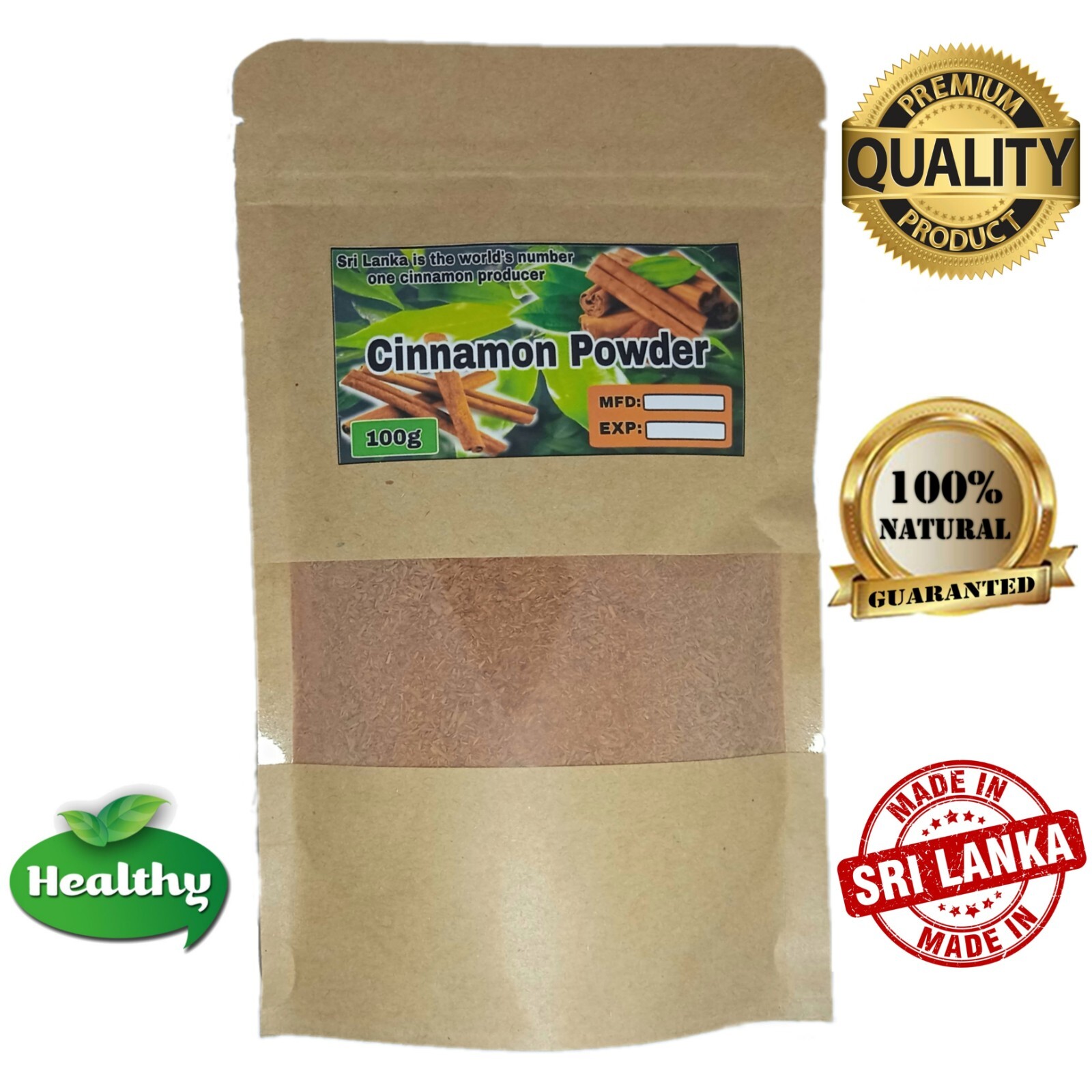 High Quality Ceylon Cinnamon Powder Natural Organic 50g /100g Free Shipping