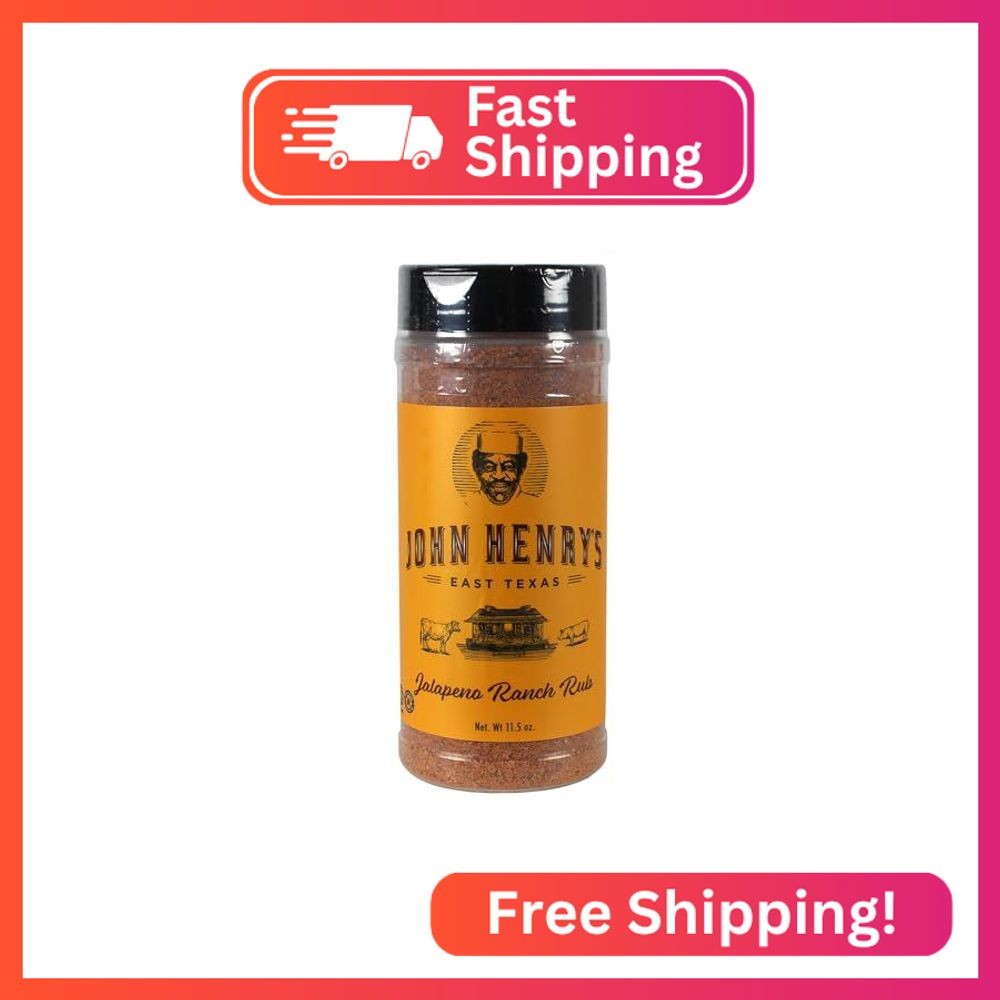 John Henry’s Jalapeno Ranch Rub Seasoning Ribs Brisket Veggies 11.5 Oz Bottle