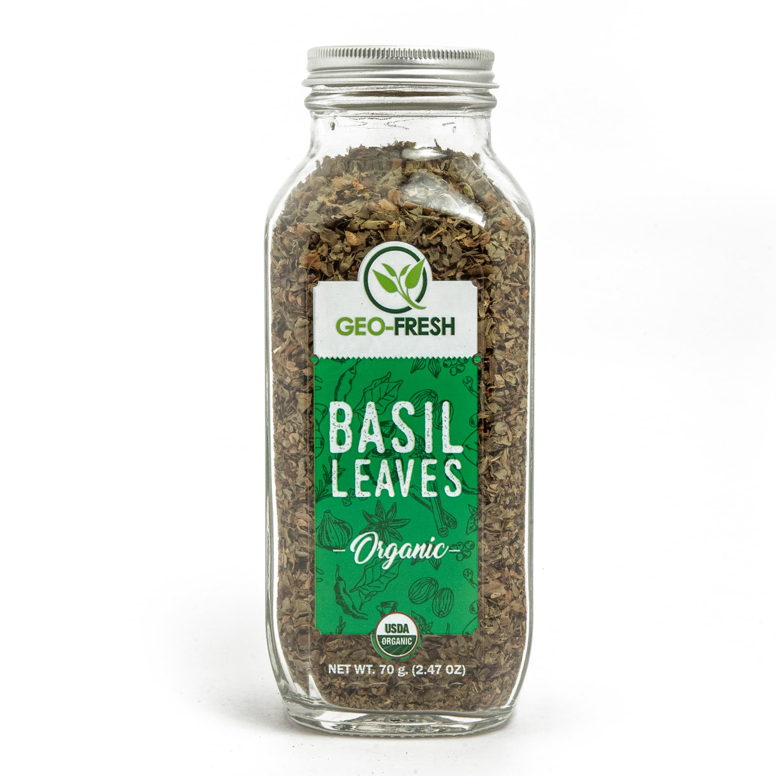 Organic Basil, 2.47 oz (70g), Non-GMO, Kosher, 100% Organic, Gluten Free, USD…