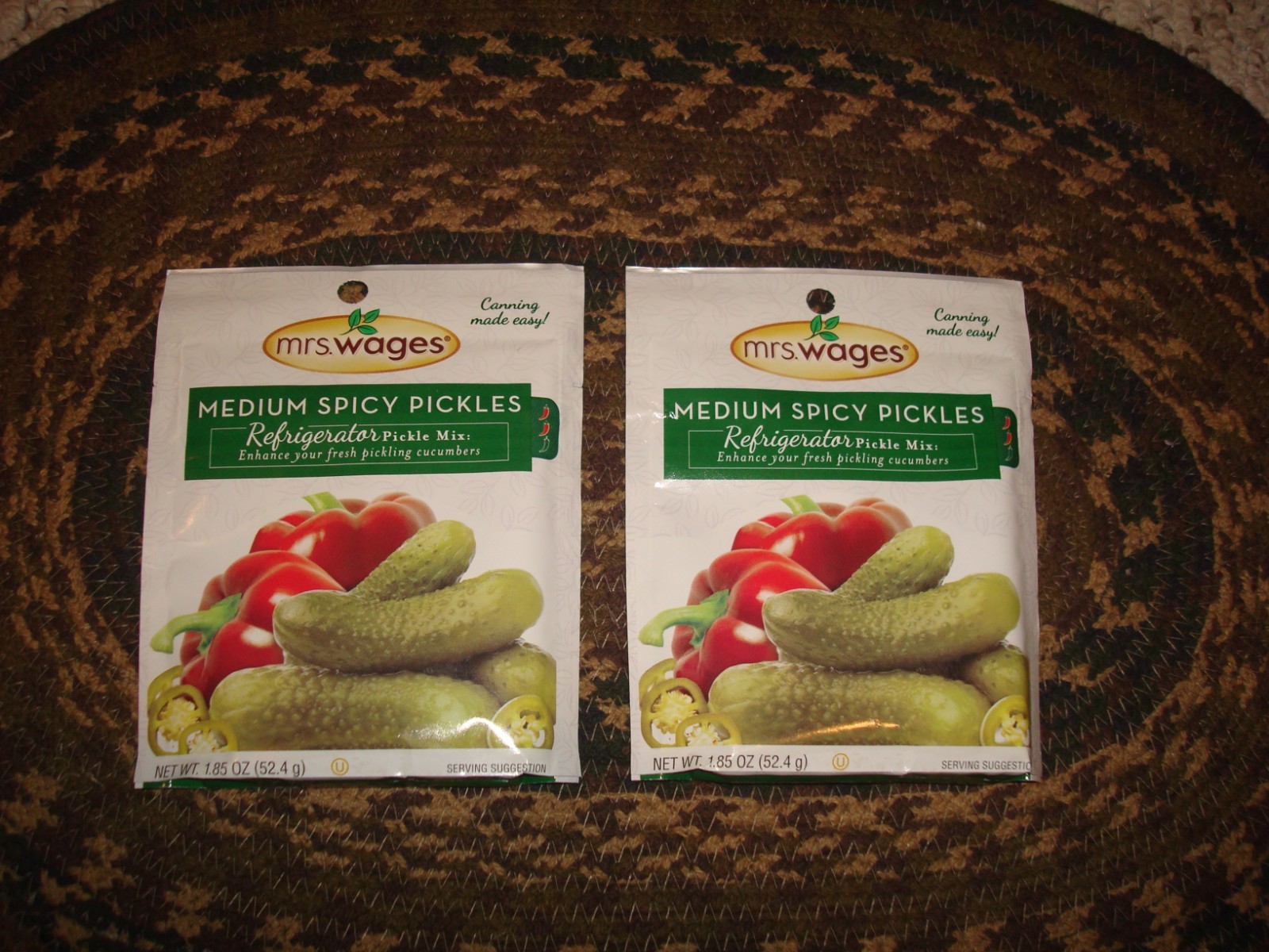 Mrs. Wages Refrigerator Seasoning Mix – Medium Spicy Pickles – Two 1.85 oz Packs