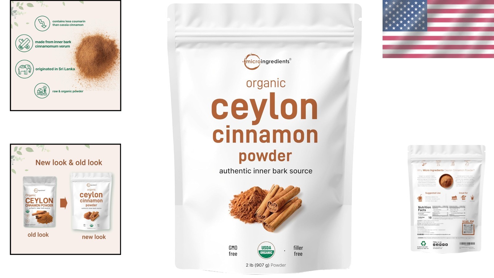 Sri Lankan Cinnamon Powder, 2 lb