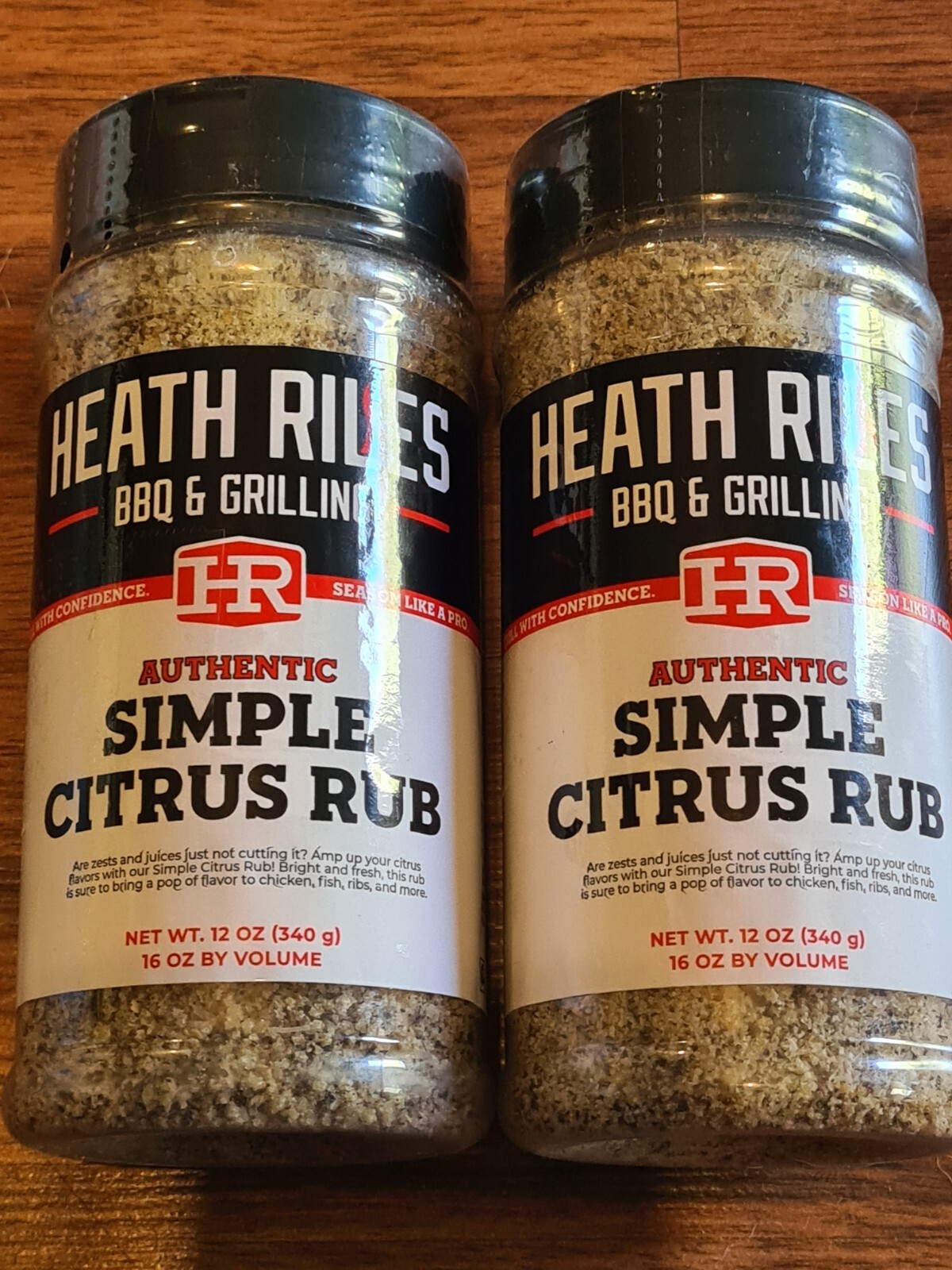 Lot of 2 Heath Riles BBQ & Grilling Simple Citrus Rub 16 oz each