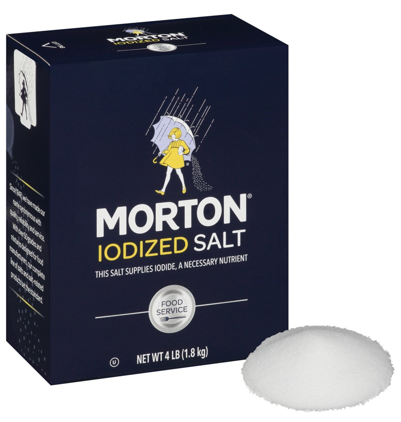 Morton Iodized Salt 4LB Box Lot of 2 Boxes
