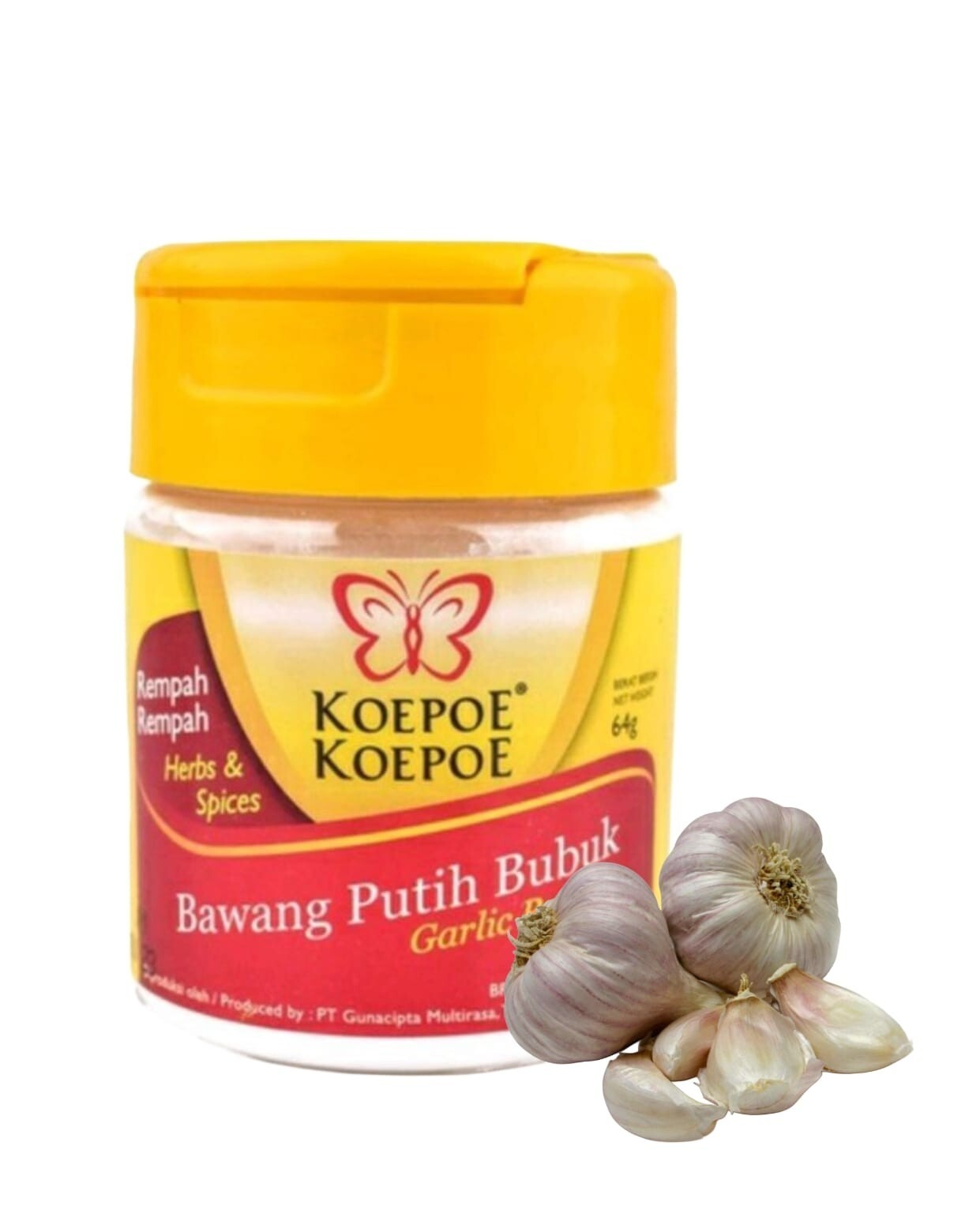 Koepoe Koepoe, Rempah Rempah, Bawang Putih Bubuk, Garlic Powder, 64g (Pack of 1)