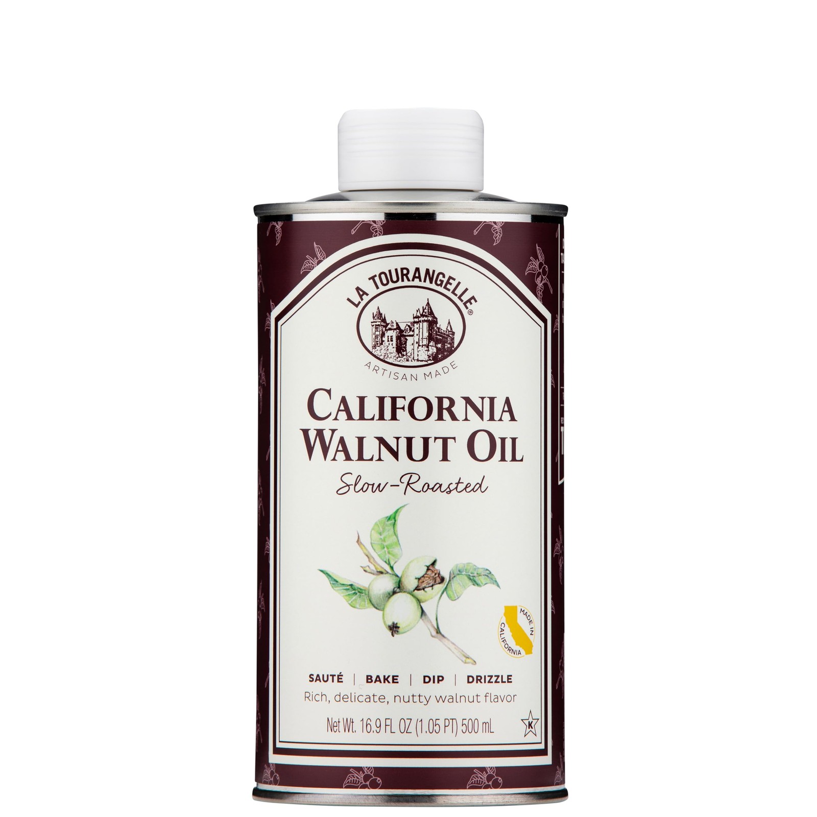 Roasted Walnut Oil Plant-Based Omega-3 Cooking Baking Beauty 16.9 Fl Oz