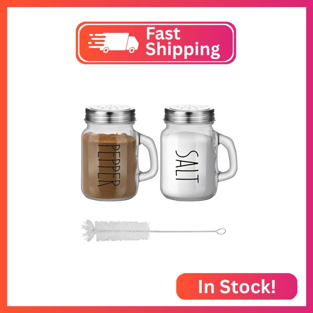 4 oz Glass Spice Bottle Salt Shakers Household Spice Bottles Salt and Pepper Sha