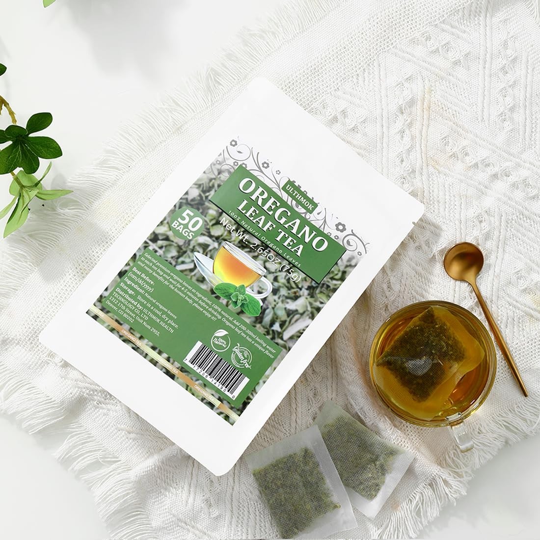 Premium 50 Oregano Tea Bags, Made with 100% Natural 50 Count (Pack of 1)