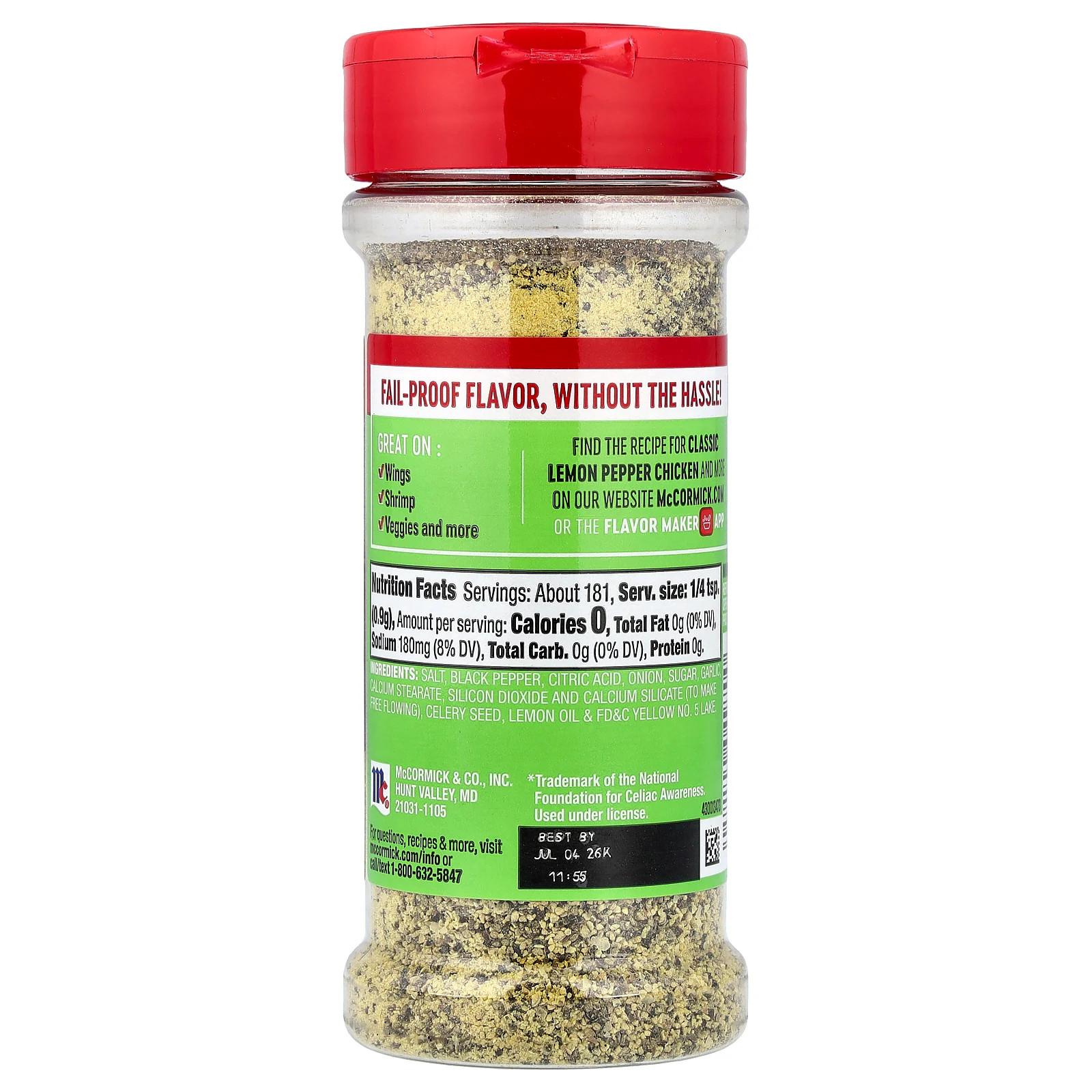 Perfect Pinch, Lemon & Pepper Seasoning , 5.75 oz (163 g)
