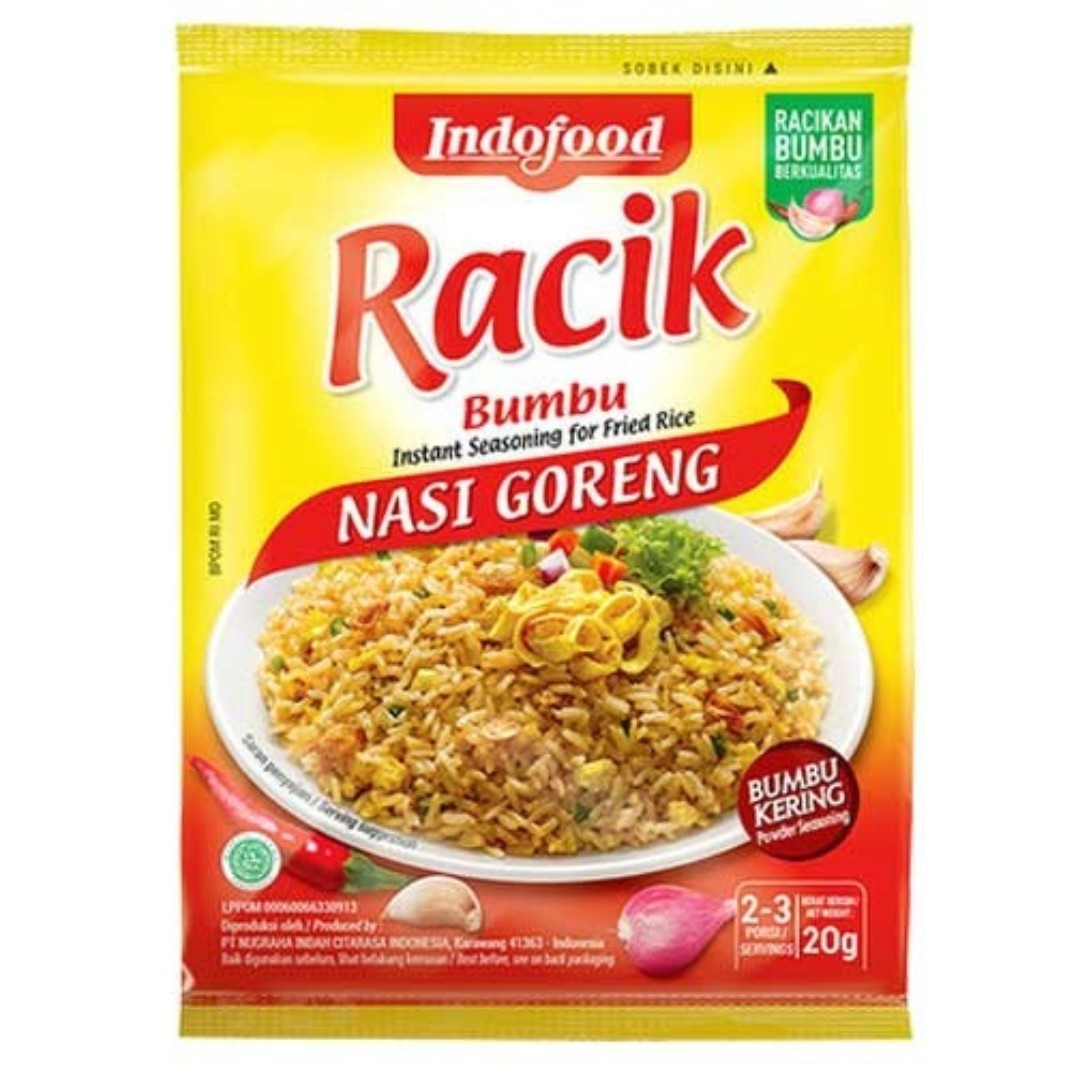 6x Indofood Nasi Goreng Authentic Indonesian Fried Rice Seasoning Halal Bundle