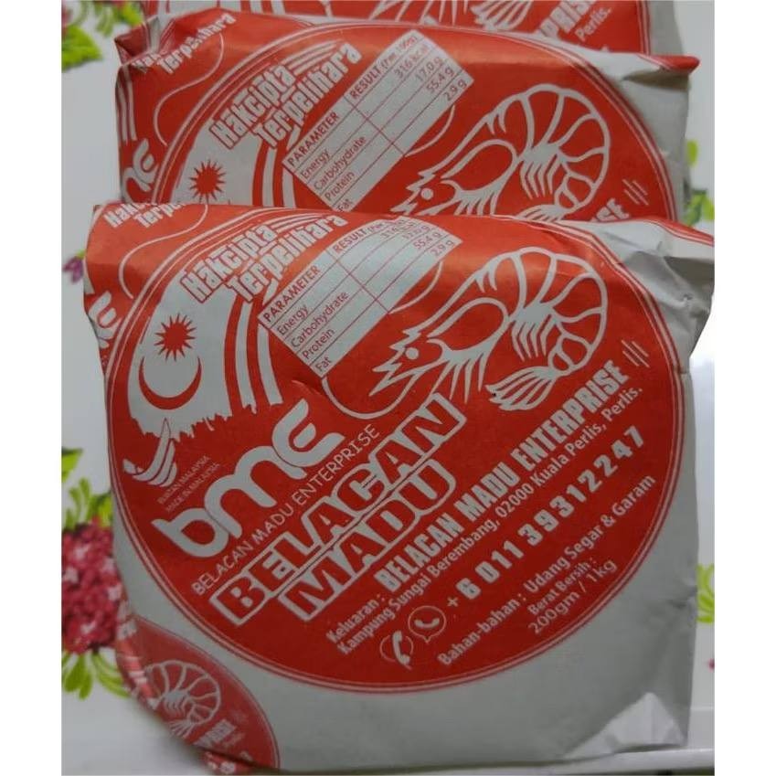 3x Belacan Madu Kuala Perlis Honey Shrimp Paste Original Malaysia 100g Free Ship