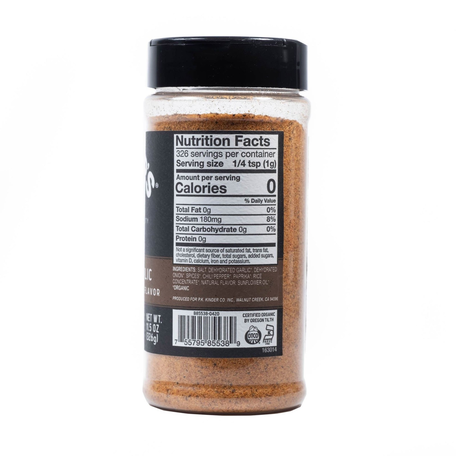 Kinder’s Organic Woodfired Garlic Seasoning Hardwood Smoked Flavor, 11.5 oz