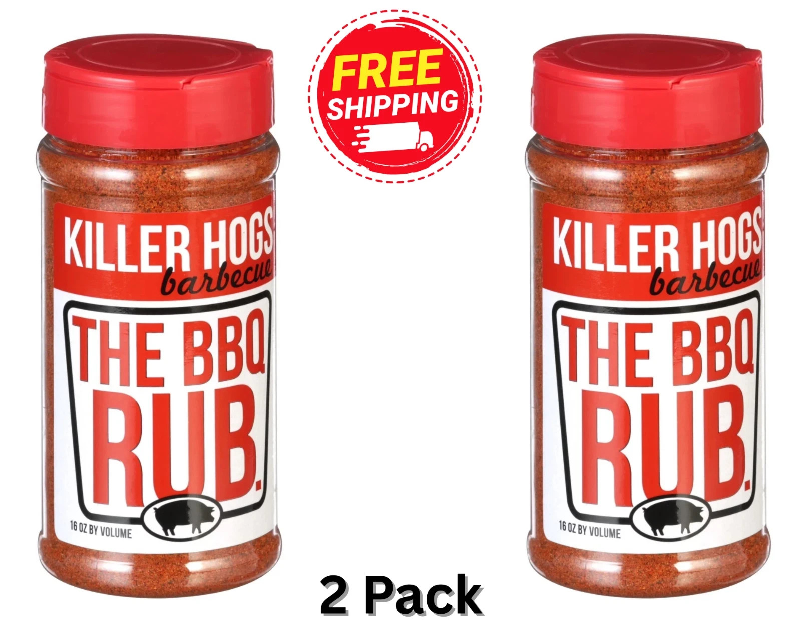 Killer Hogs The BBQ Rub 16 oz ( 2 pack ) Free Shipping