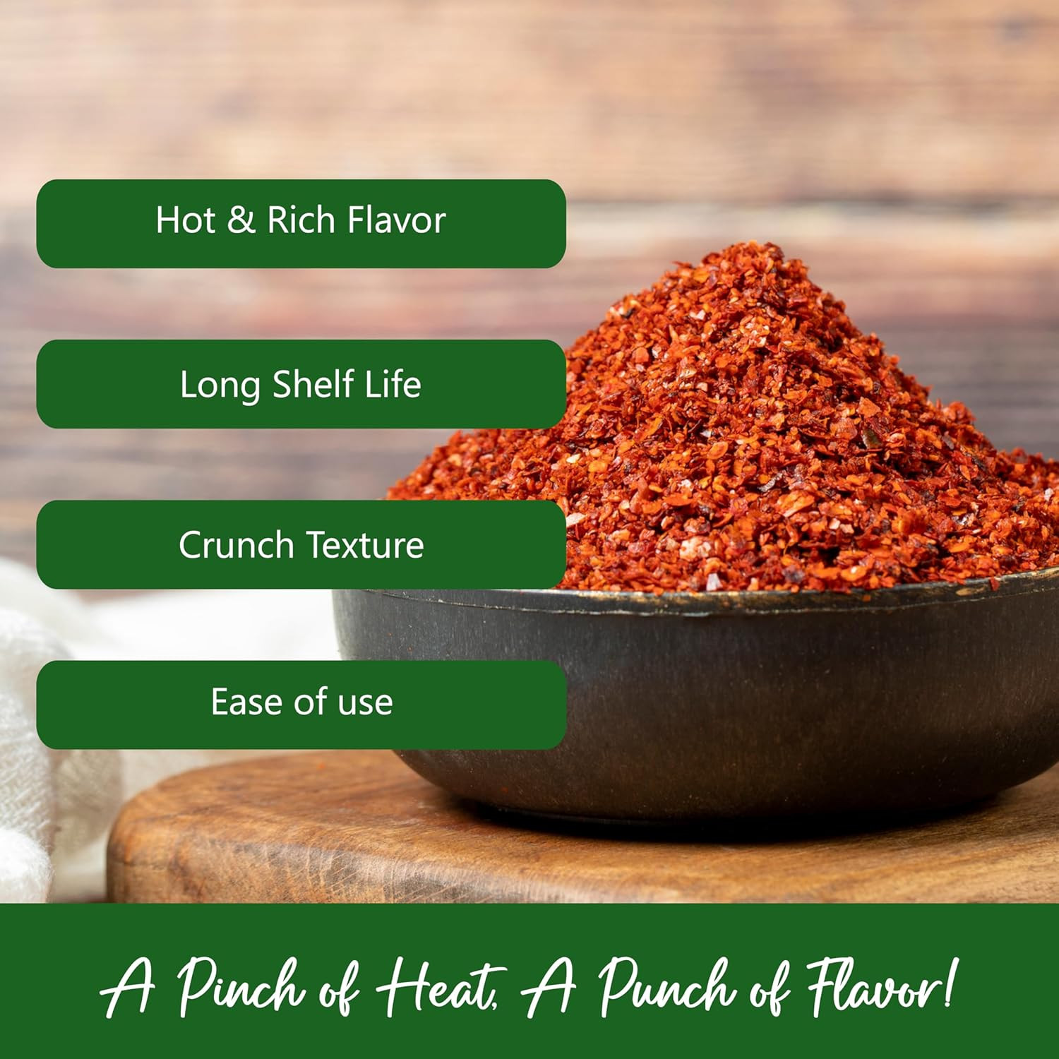 Authentic Sichuan Chili Flakes 8 Ounces, Medium Hot, Szechuan Crushed Red Pepper