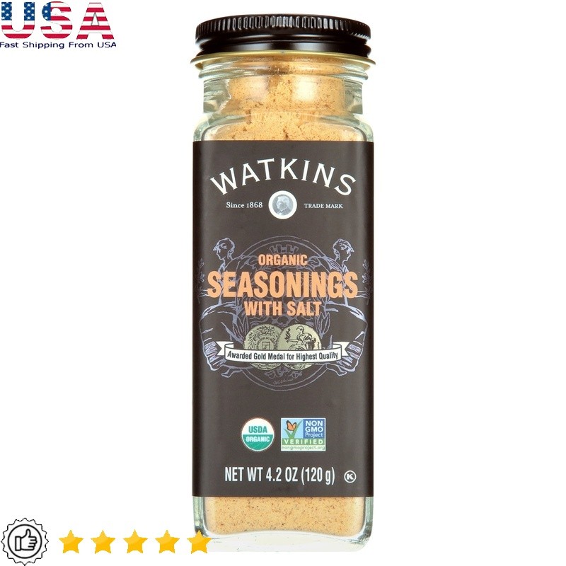 Organic Spice Jar Seasoning Salt Garlic Celery Herbs Gluten Free Kosher