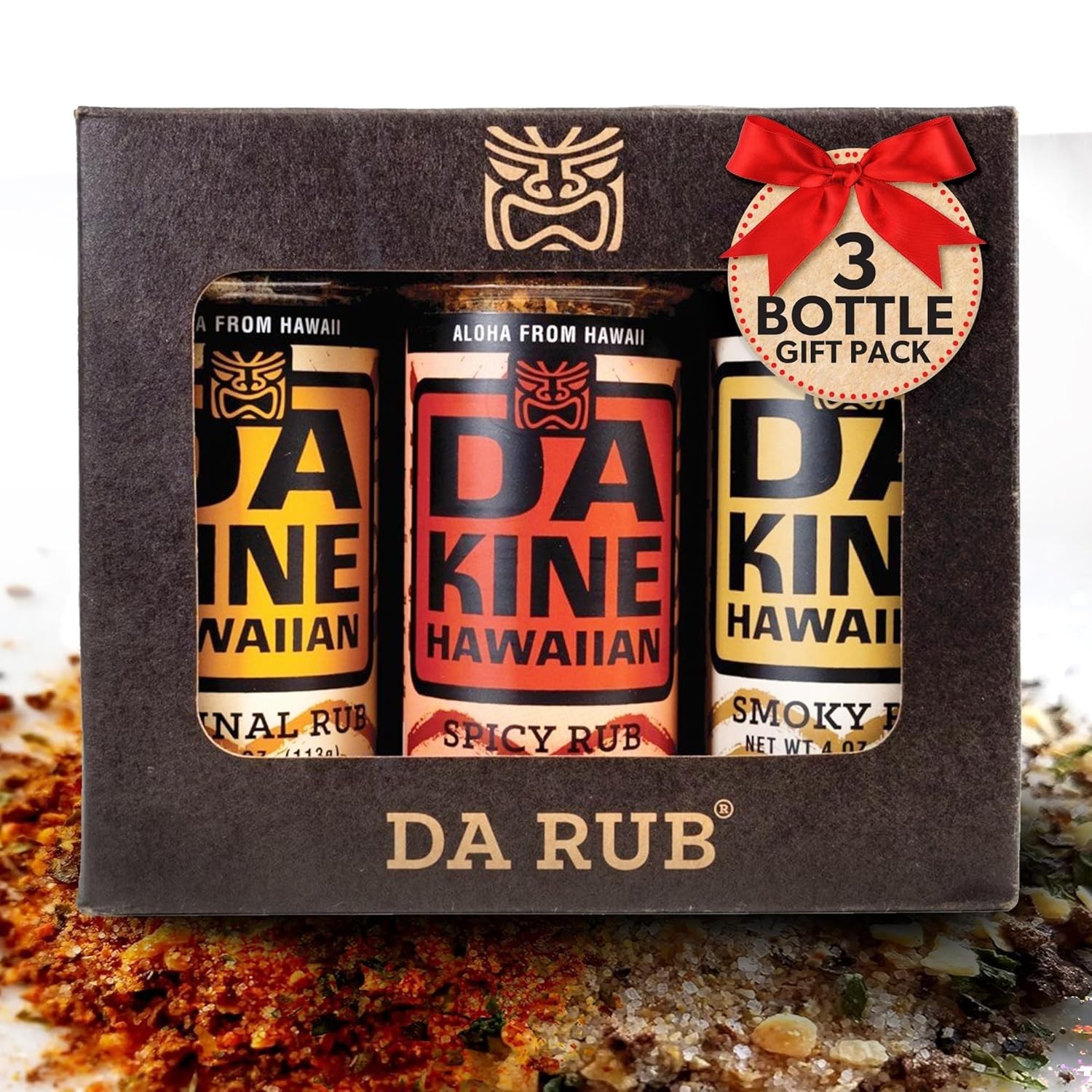Da Kine Hawaiian BBQ Dry Rub Seasoning 3 Pack 4oz Gourmet Gluten-Free
