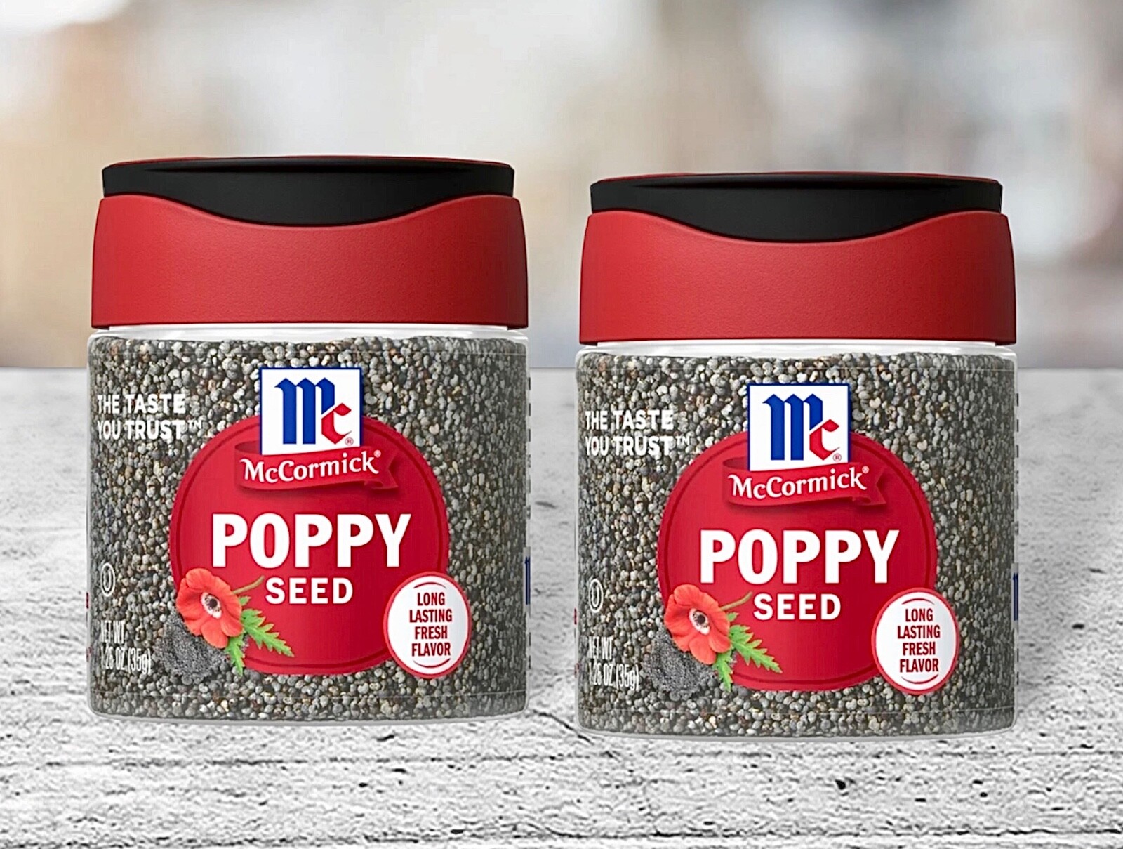 2 McCormick Poppy Seeds Non GMO~ 1.25 oz Each