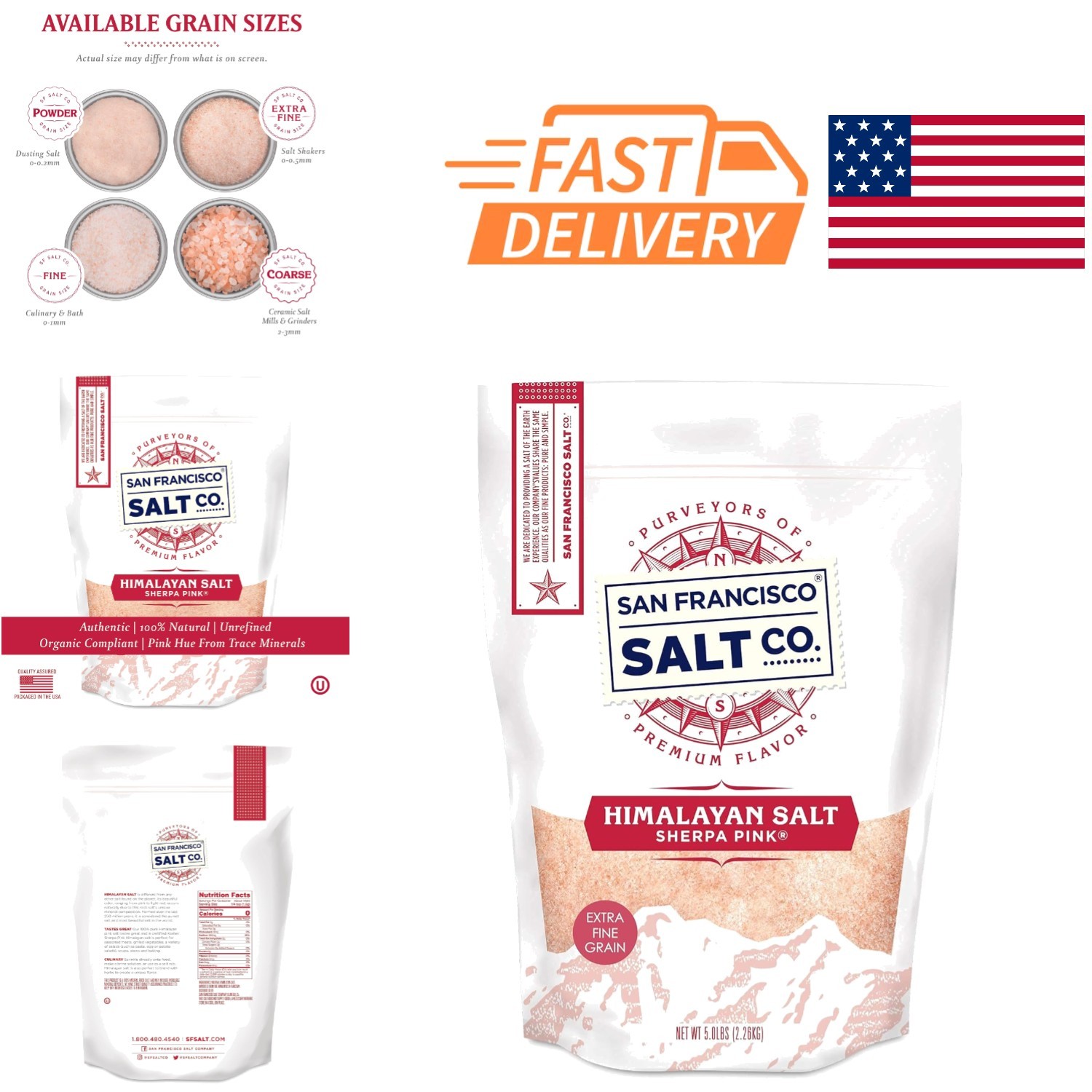 Himalayan Salt Extra Fine Grain 80 Ounce Ideal for Seasoning Meats and Veggies