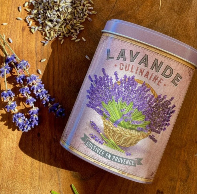 Esprit Provence, Épicerie Lavande (Culinary French Lavender) in Decorative Tin