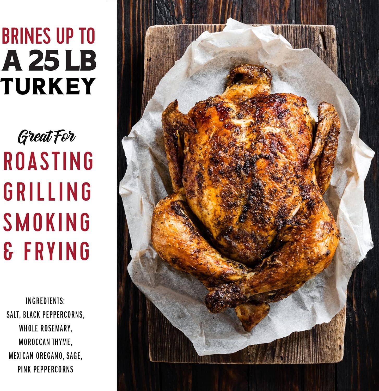 Ultimate Turkey Brining Kit: Natural Herbs, Recipes & Double-Zipper Bag Included