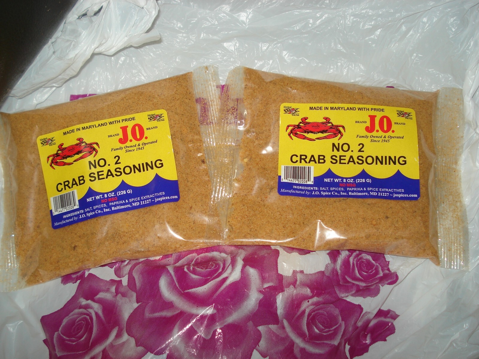 J.O. #2 Crab Seasoning 8 OZ two bag’s