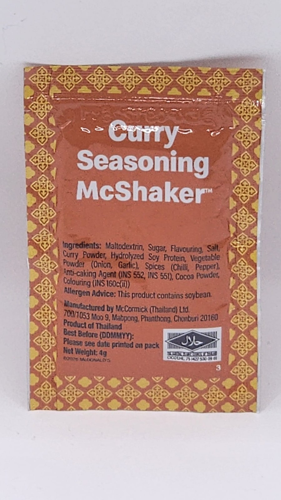 Singapore McDonald’s x Old Chang Kee Curry Shaker Fires Seasoning set of 4 2026