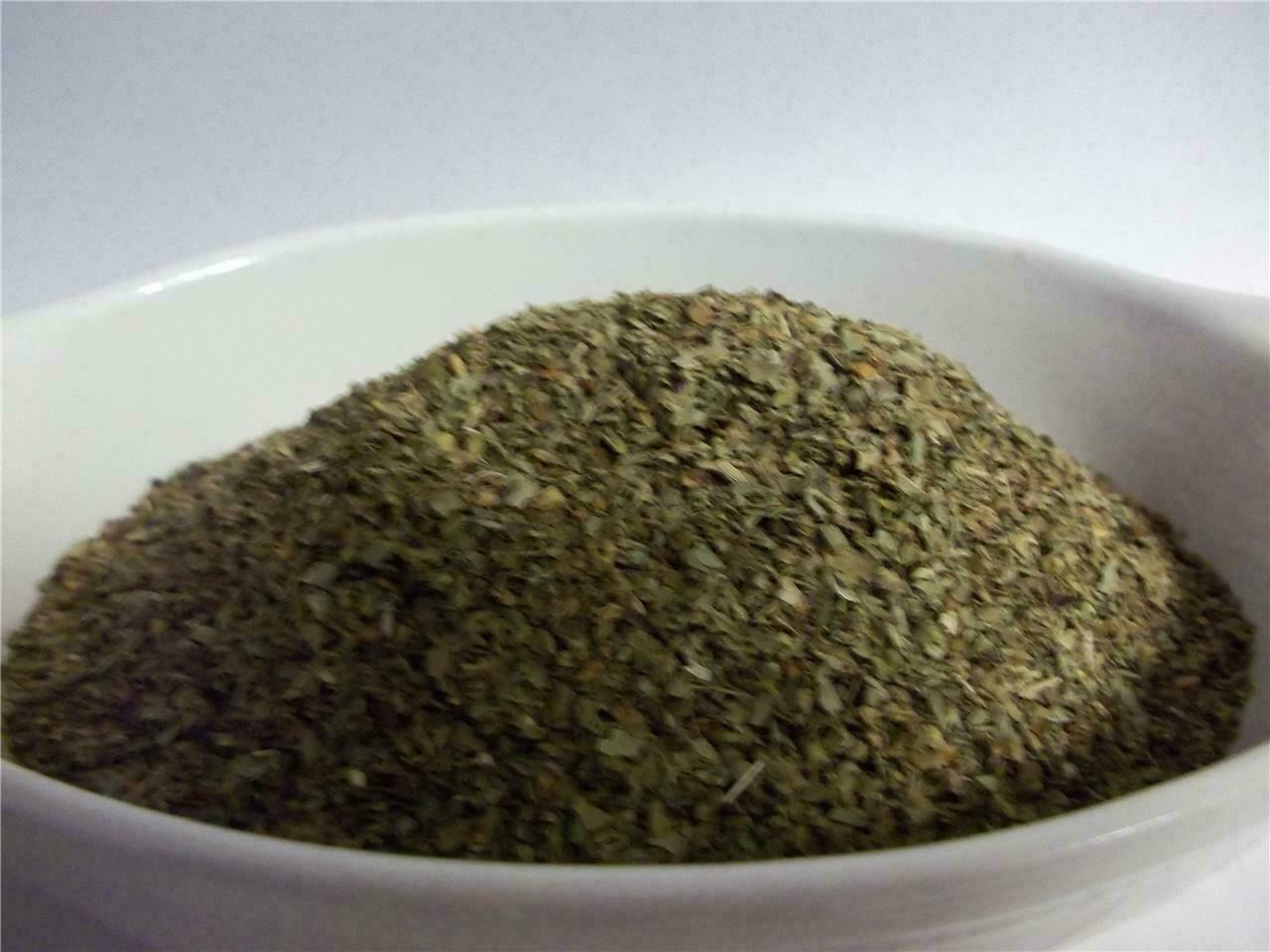 4 oz BASIL, SWEET GENOVESE, DRIED N CHOPPED,