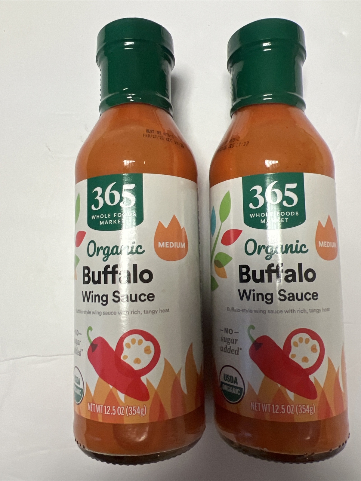 365 by Whole Foods Market Organic Buffalo Wing Sauce 12 Ounce 2 bottles
