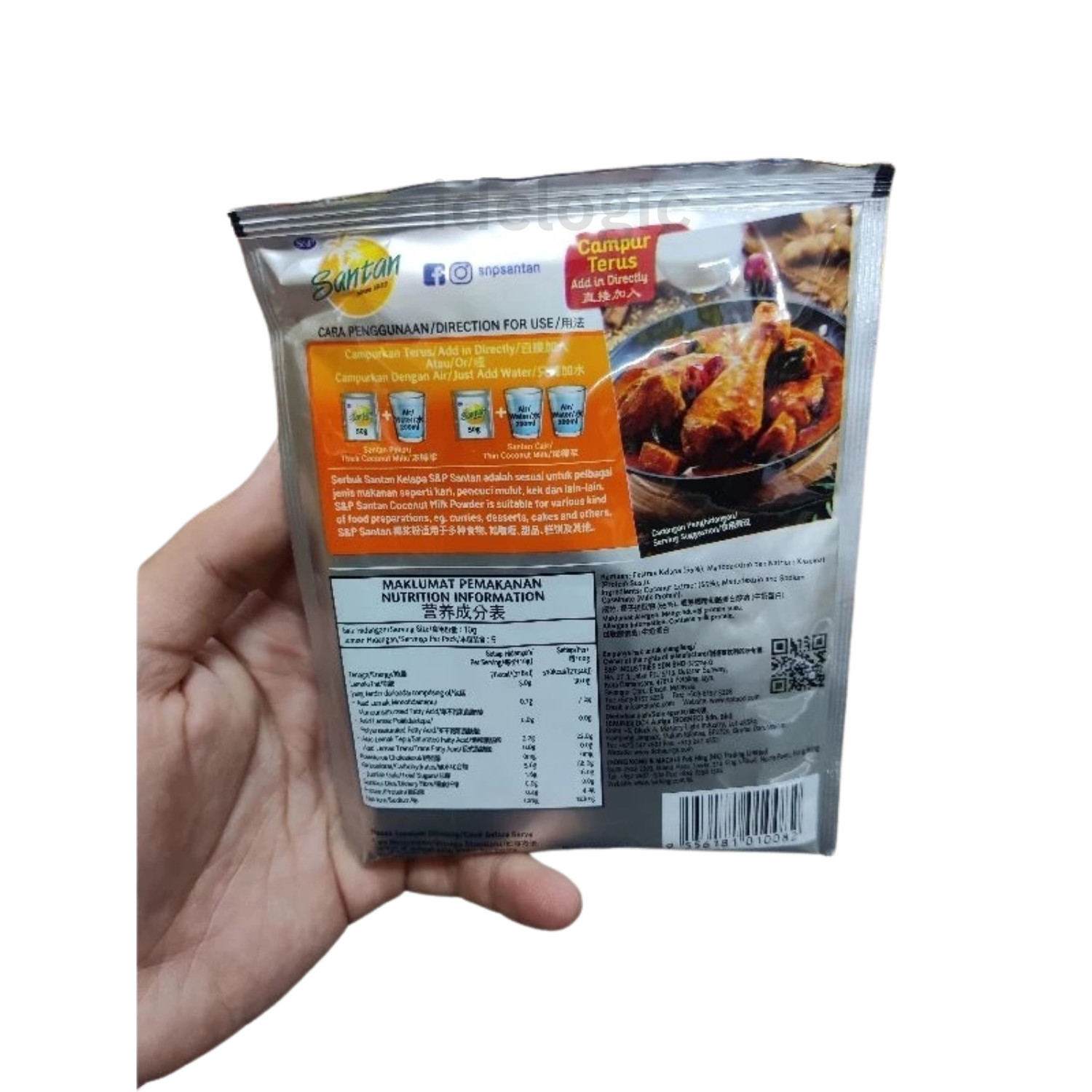 8 x 50 g. Coconut Cream Powder Essential Ingredient for Cooking And Baking