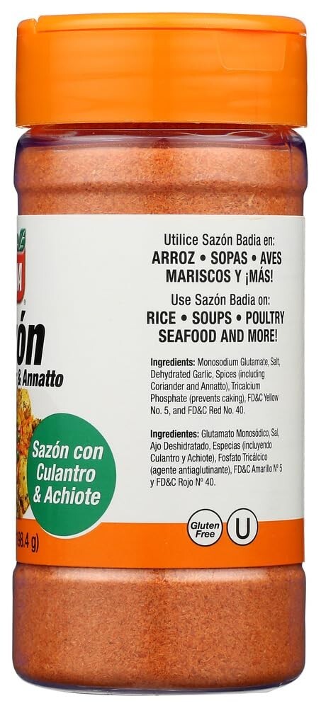 8-Pack Badia Sazon with Coriander & Annatto 7 oz – Gluten-Free, Kosher Seasoning