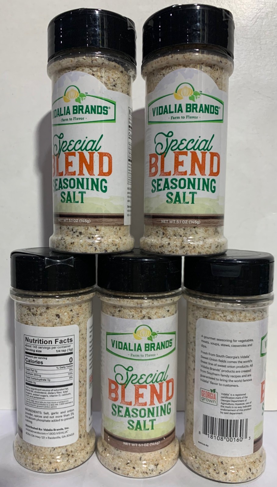 Vidalia Brands Special Blend Seasoning Salt, 5.1 oz (Pack of 5)
