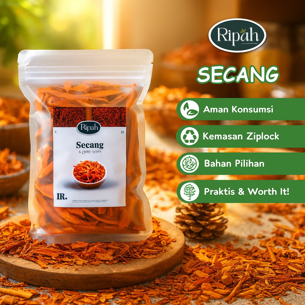 3x Sappan Wood Secang Dried Herb 75g Pack (225g total) aroma ritual
