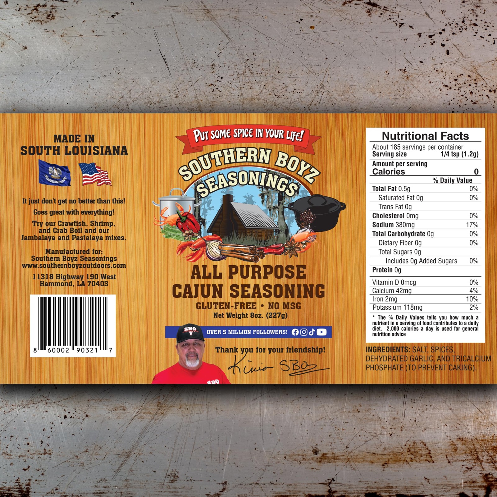 Southern Boyz Seasoning All-Purpose Cajun – 8 Ounce (Pack of 1)