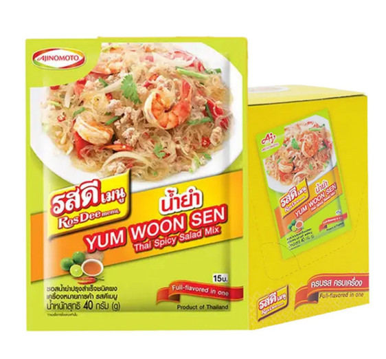 Rosdee Yum Woon Sen Thai Spicy Salad Mix Dressing Powder 40g x 10