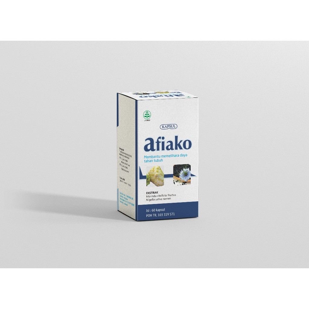Herbal Afiako Capsules 60ct Noni Black Seed Wellness Blend