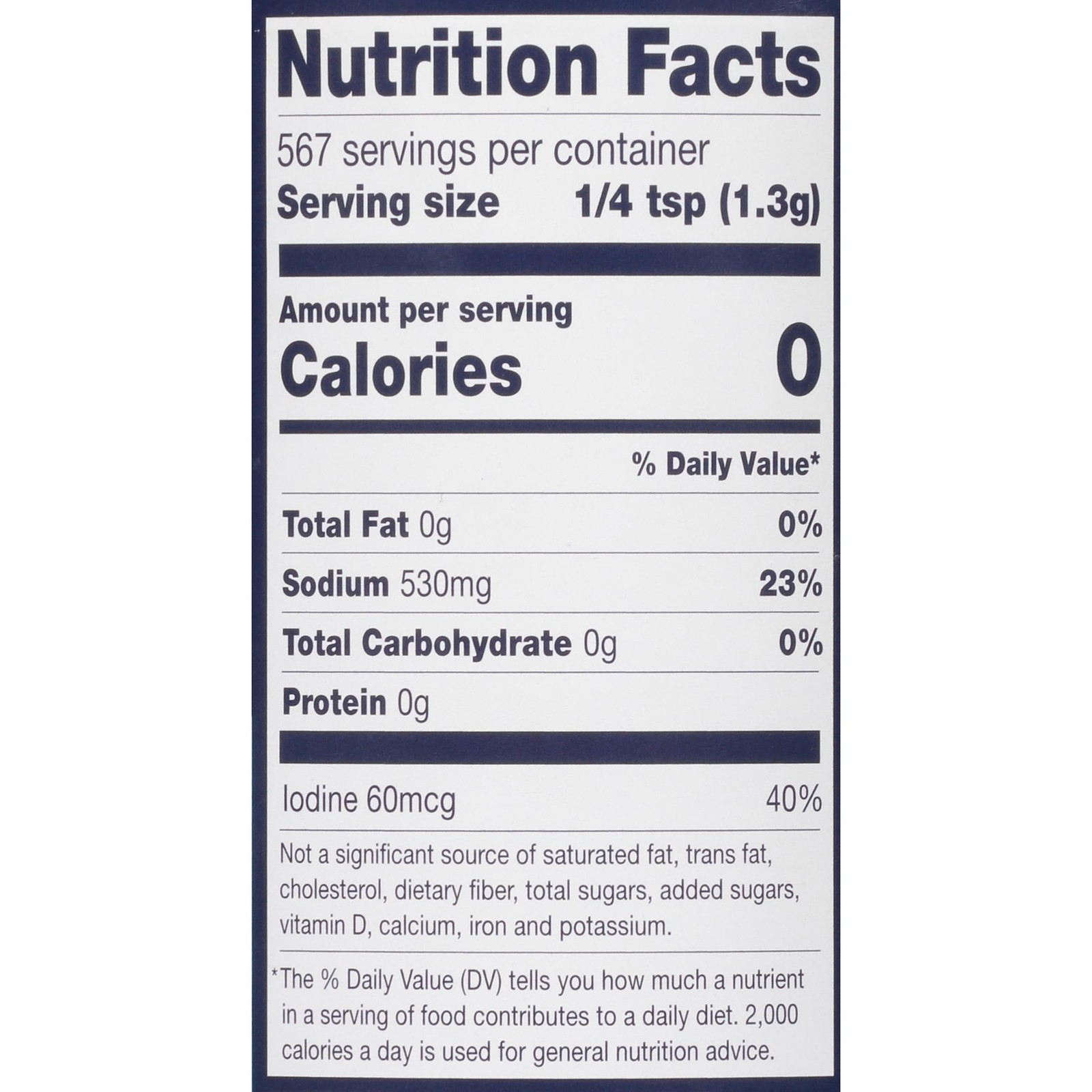 Iodized Sea Salt Round, 26Oz, 2 Pack
