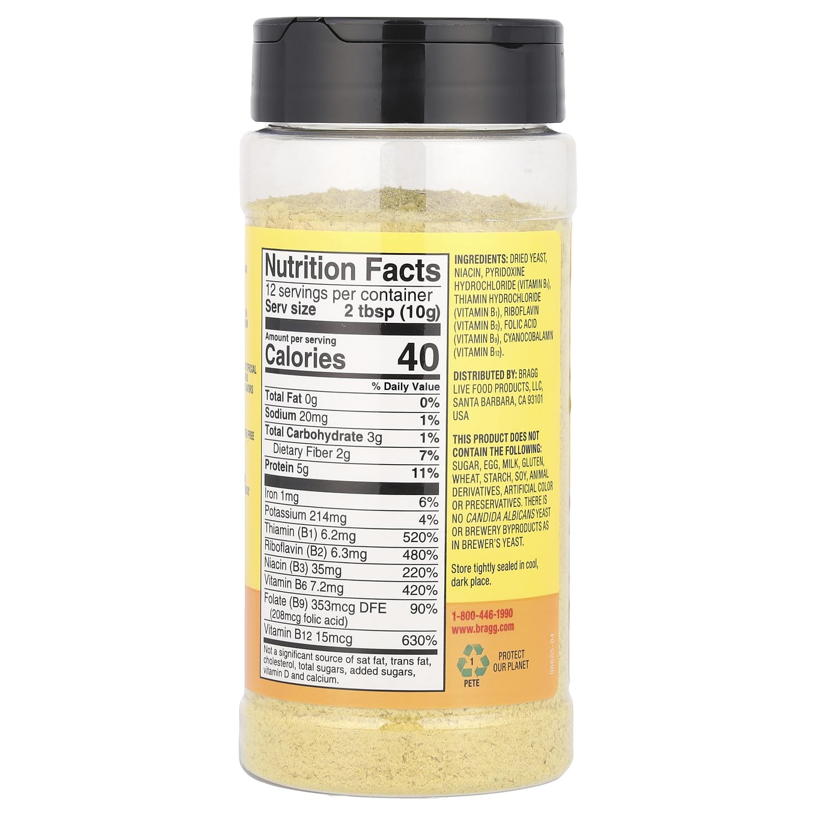 Bragg Nutritional Yeast Seasoning 4.5 Oz Pack Of 3