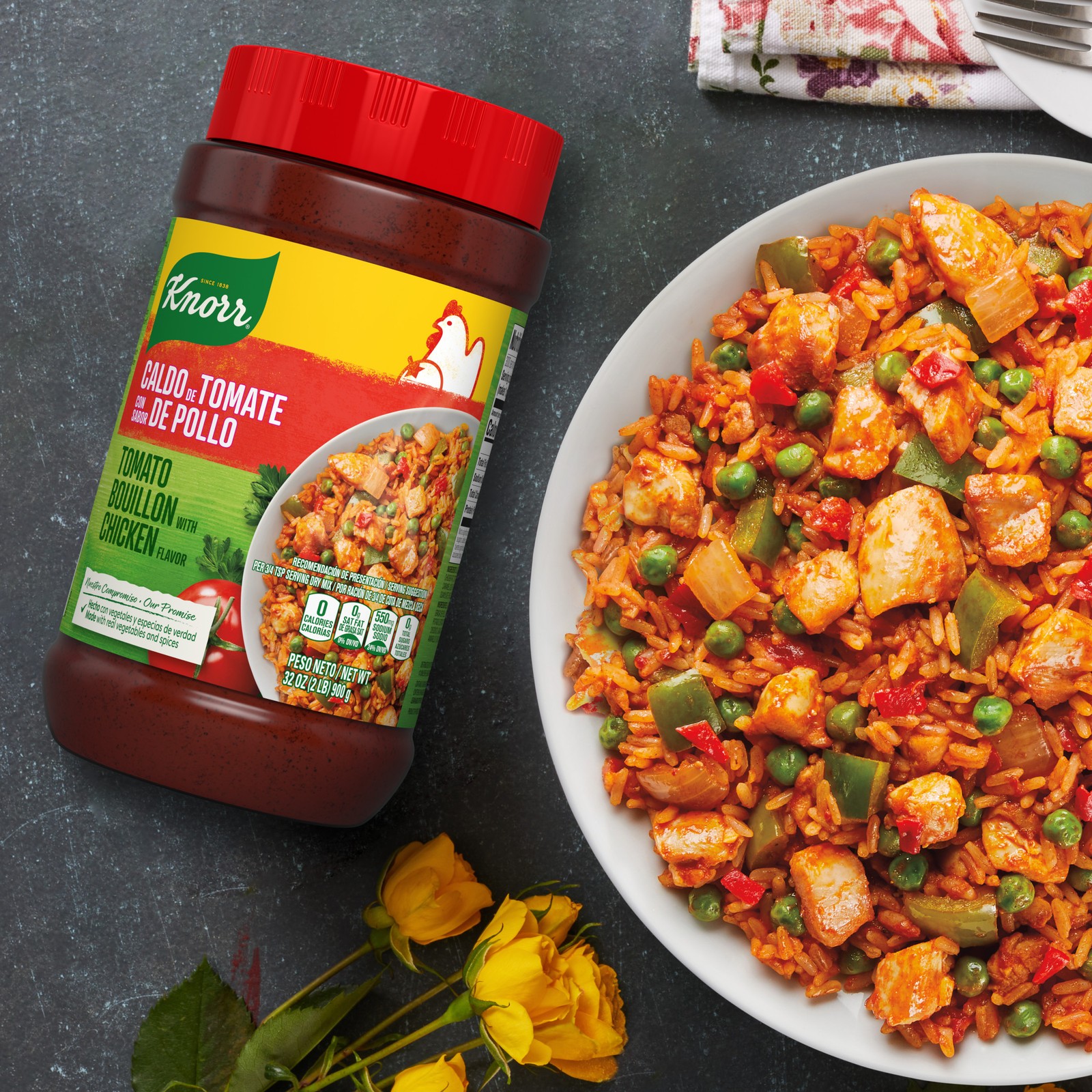 32 oz Tomato Chicken Bouillon Powder Jar