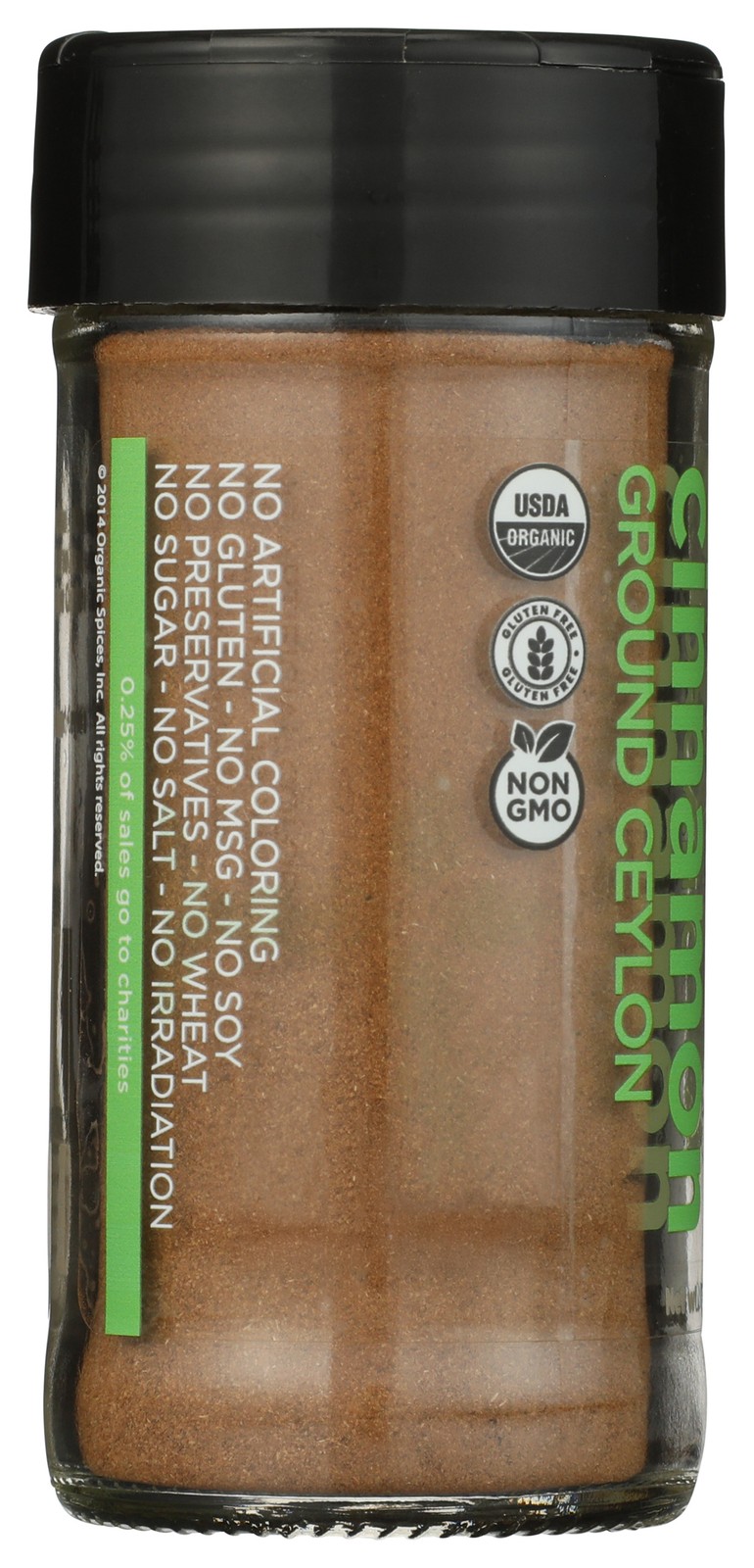 Organic Ground Ceylon Cinnamon By Spicely Organics 1.4 Oz 3 Pack