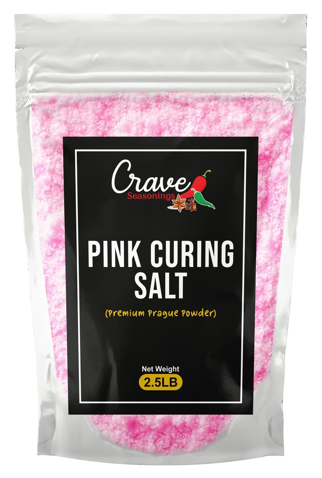 Crave Pink Curing Salt #1 2.5 LB JUMBO XL Bag – Prague 40 Ounce (Pack of 1)