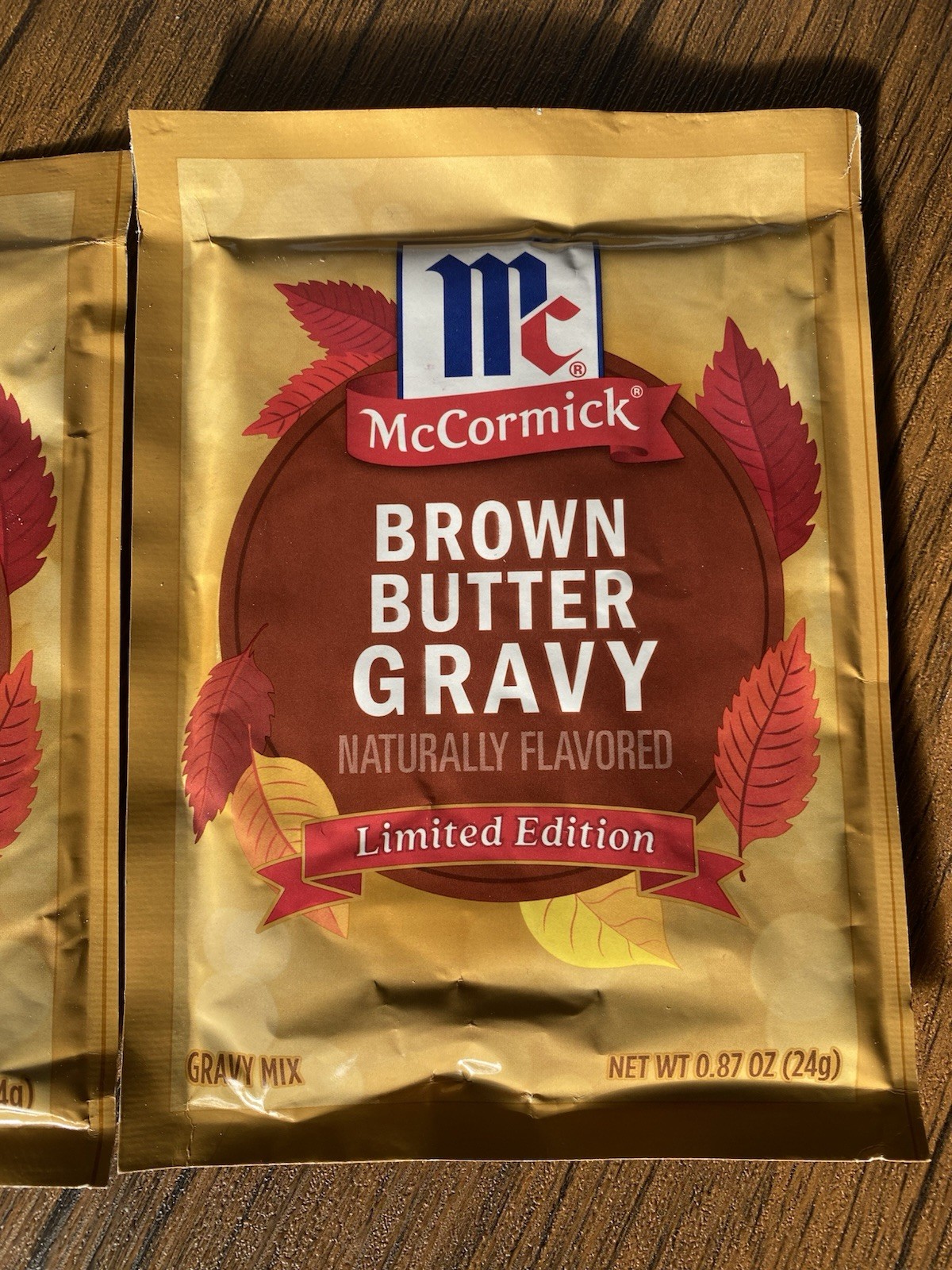 Limited Edition McCormick Brown Butter Gravy Mix 0.87oz. Lot Of 5 Packages