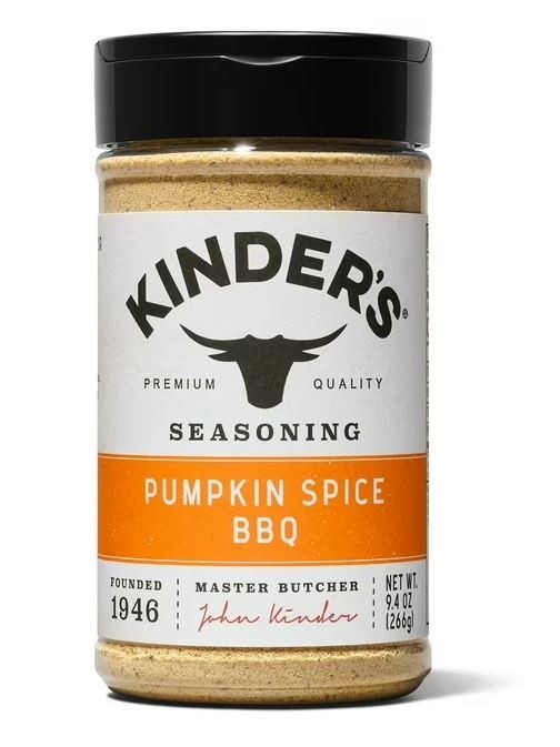 Kinder’s Seasoning 9.4 oz PUMPKIN SPICE BBQ Smoked Meats Rub BULK SiZe BB 7/2026